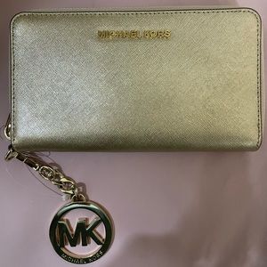 MICHAEL KORS Gold Wallet Cardholder